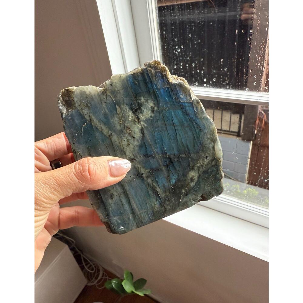 ✨ Natural Rainbow Labradorite Quartz Crystal Large Energy Healing Stone Ball